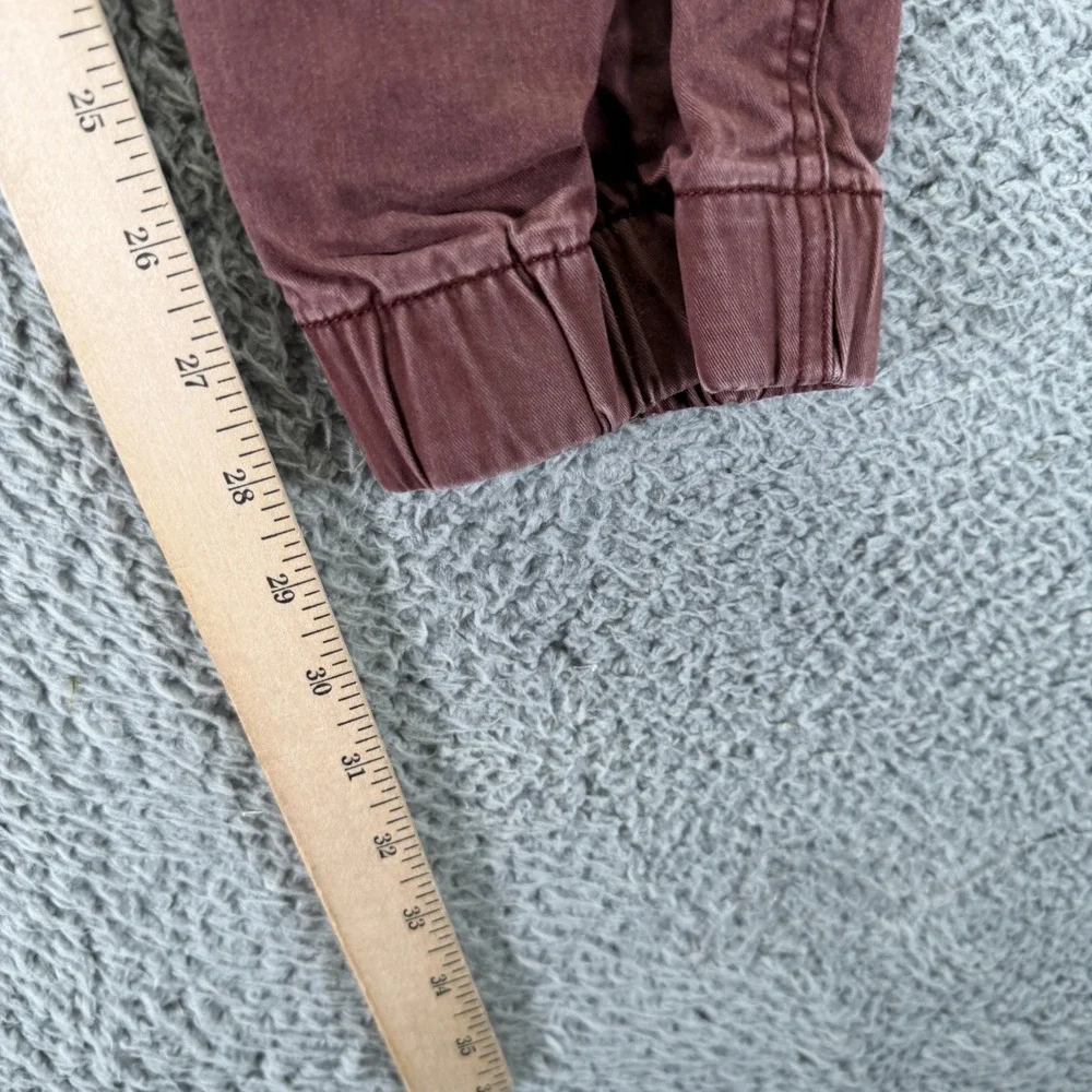 Old Navy Built-In Flex Pant Men's L Red Cotton Jogger Tapered Preppy Stretch